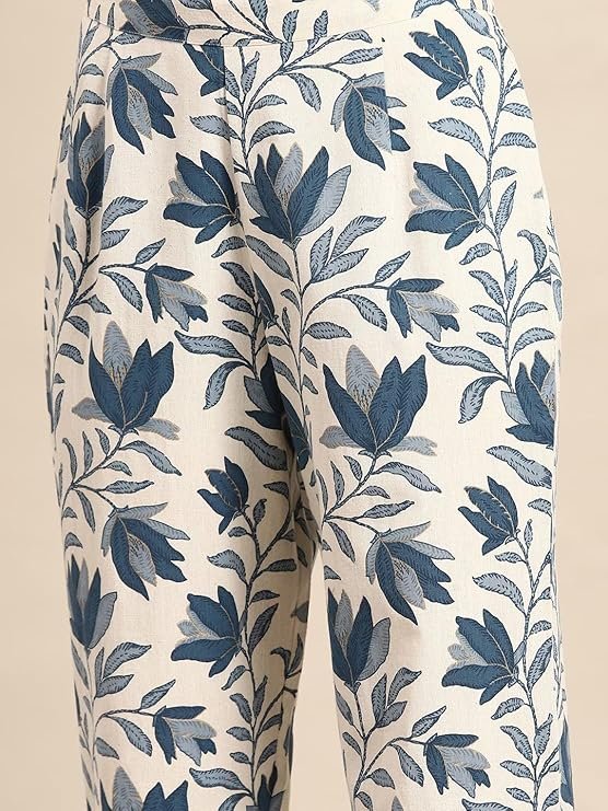 rytras Women's Cotton Printed Straight Kurta With Pant Set - Image 2